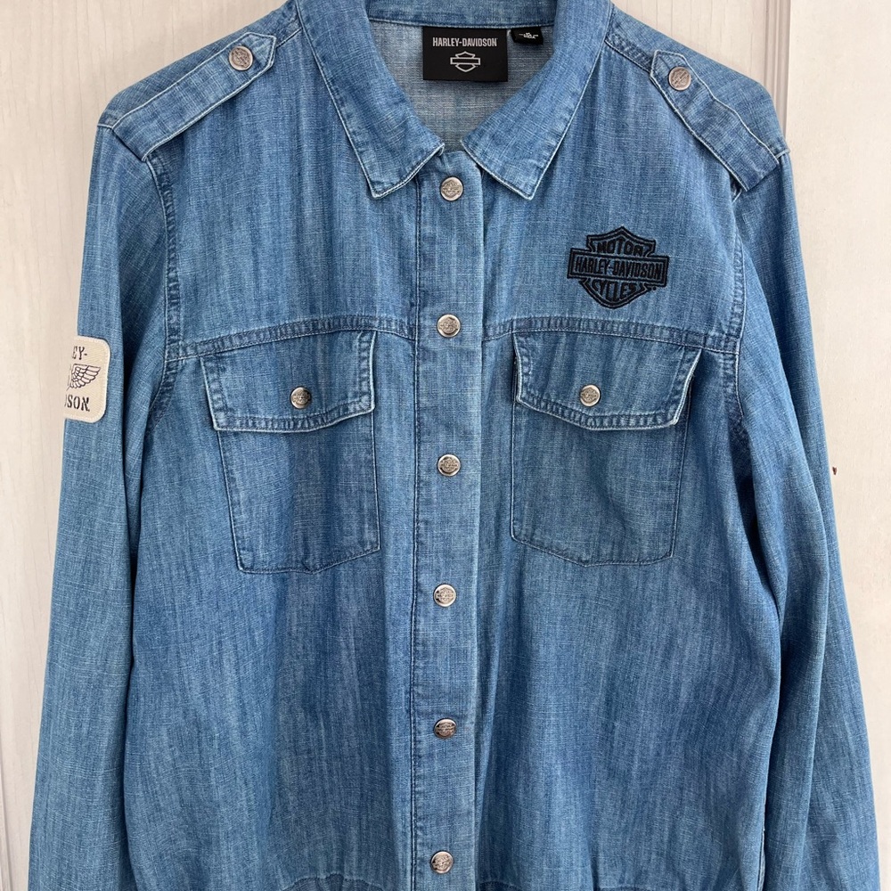 Genuine Harley Davidson Chambray Denim Jacket.